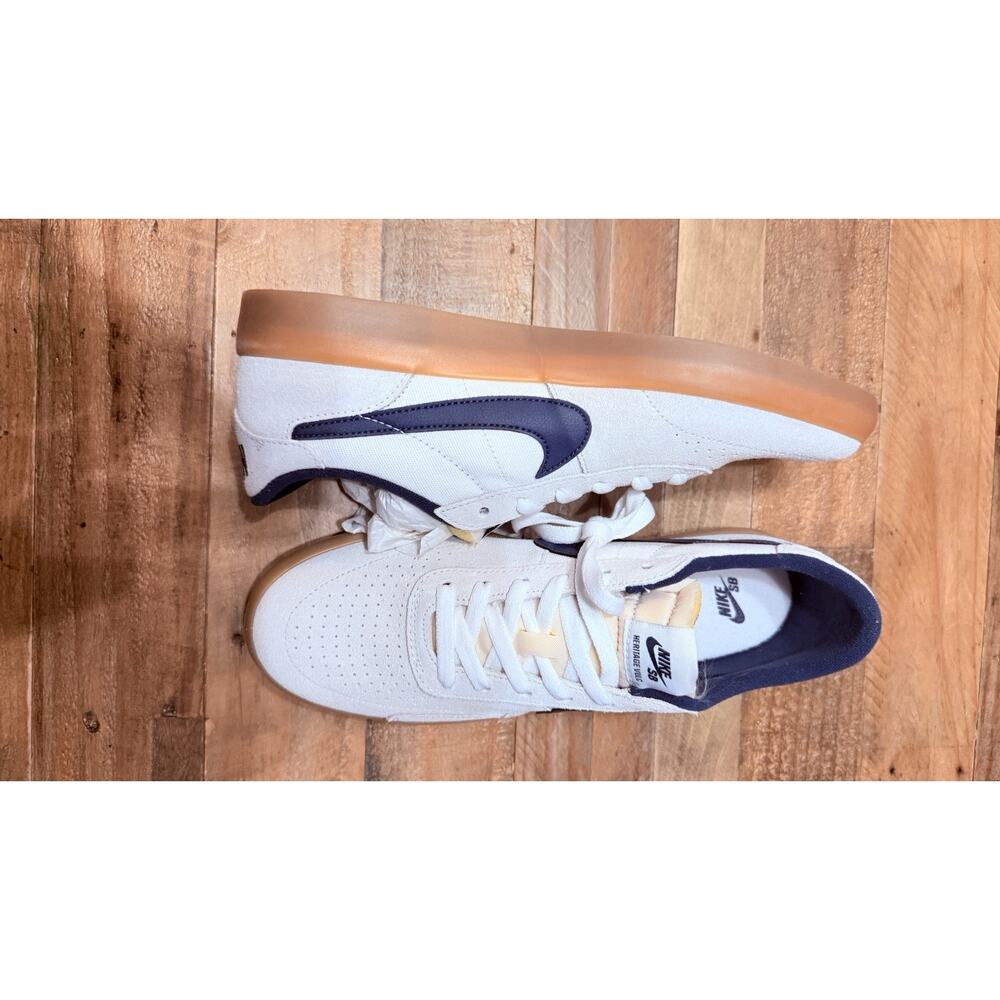 Size 10.5 - Nike Heritage Vulc SB Summit White Navy